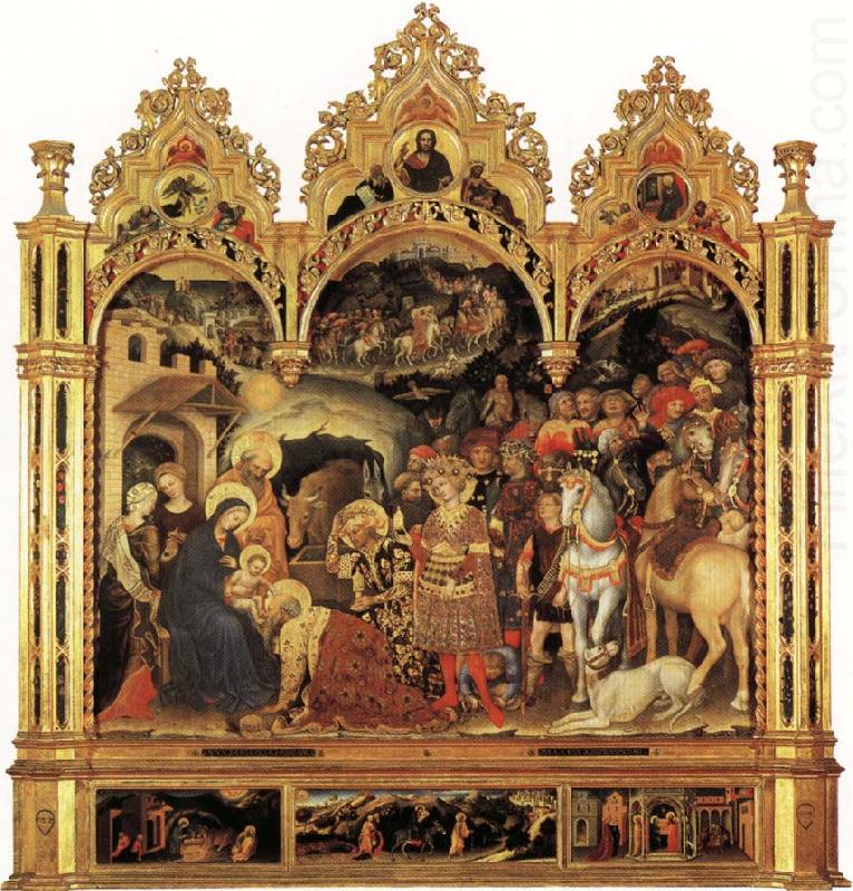 Adoration of the Magi and Other Scenes, Gentile da Fabriano
